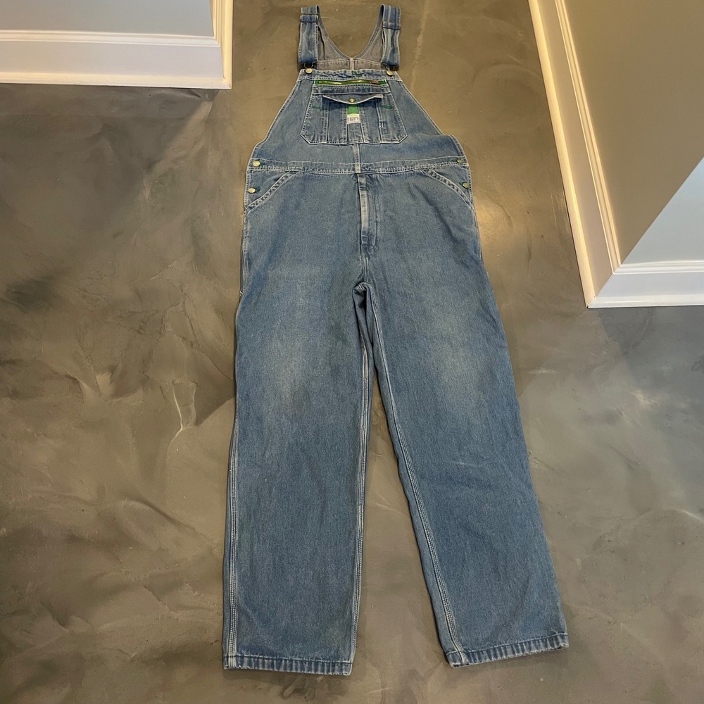 Liberty Overalls Mens 40x32 Blue Denim Bib Carpenter Utility MOV14006SW Workwear